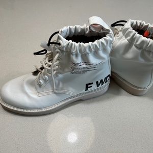 F_WD White Combat boots